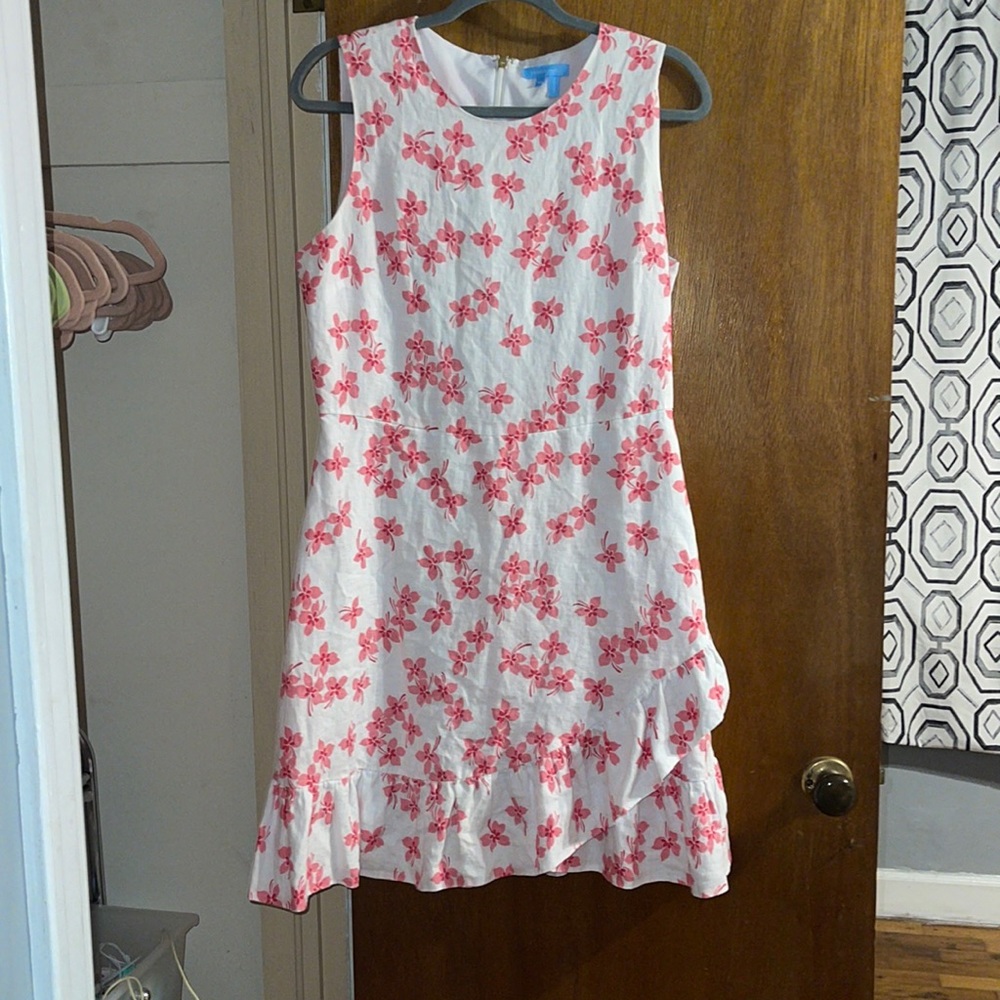 Draper James Floral Linen Dress